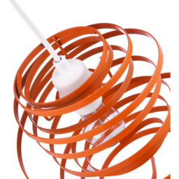 Happy Homewares Double Ribbon Spiral Swirl Orange Gloss Metal Ceiling Light - Size: 35 x 23 x 23cm - Wilko - thumbnail 5