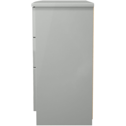 Crowndale Camden 6 Drawer Grey Gloss and Dusk Grey Wide Chest of Drawers Ready Assembled - Grey Gloss & Dusk Grey - Wilko - thumbnail 4