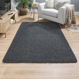 My Rug Charcoal Rug 140 x 200cm - Size: 140 x 200 x 2cm - grey - Wilko - thumbnail 3