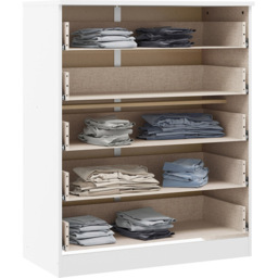 Seconique Denver 5 Drawer White Gloss Storage Chest - Wilko - thumbnail 6