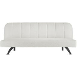 Burlington 2 Seater Ivory Boucle Matt Black Sofa Bed - Cream - LPD Home - Wilko - thumbnail 4