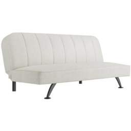 Burlington 2 Seater Ivory Boucle Matt Black Sofa Bed - Cream - LPD Home - Wilko - thumbnail 3
