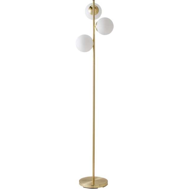 ValueLights Jas Brushed Gold Metal LED Floor Lamp - Wilko - image 1