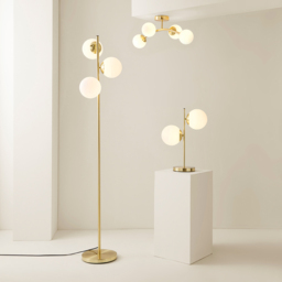 ValueLights Jas Brushed Gold Metal LED Floor Lamp - Wilko - thumbnail 7