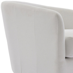 Living and Home Beige White PU Leather Retro Swivel Armchair - Size: 73.5 x 78 x 65cm - Wilko - thumbnail 6