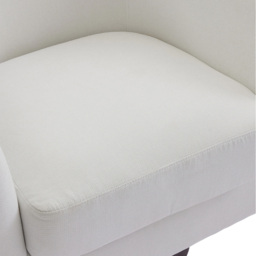 Living and Home Beige White PU Leather Retro Swivel Armchair - Size: 73.5 x 78 x 65cm - Wilko - thumbnail 4