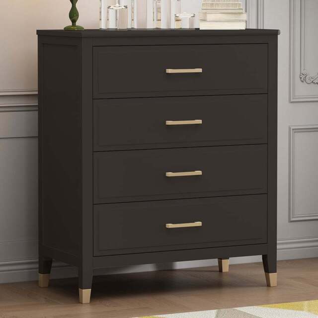 Palazzi 4 Drawer Black Chest of Drawers - Wilko - image 1