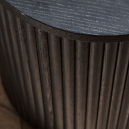 Julian Bowen Louis Single Door Black Fluted Side Table - Size: 45.5 x 33 x 33cm - Wilko - thumbnail 6