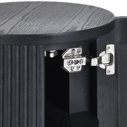 Julian Bowen Louis Single Door Black Fluted Side Table - Size: 45.5 x 33 x 33cm - Wilko - thumbnail 5