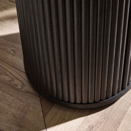 Julian Bowen Louis Single Door Black Fluted Side Table - Size: 45.5 x 33 x 33cm - Wilko - thumbnail 7