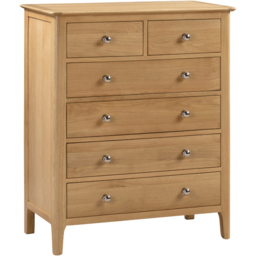 Julian Bowen Cotswold 6 Drawer Natural Chest of Drawers - Brown - Wilko - thumbnail 3