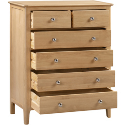 Julian Bowen Cotswold 6 Drawer Natural Chest of Drawers - Brown - Wilko - thumbnail 5