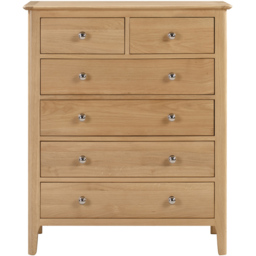 Julian Bowen Cotswold 6 Drawer Natural Chest of Drawers - Brown - Wilko - thumbnail 4