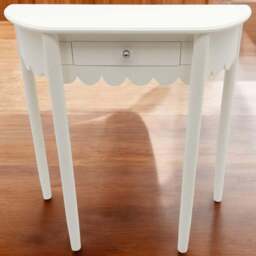 Acacia Home Single Drawer Cream Console Table - Size: 80 x 80 x 36cm - Wilko