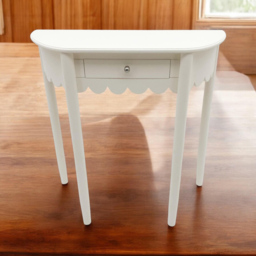 Acacia Home Single Drawer Console Table - Size: 80 x 80 x 36cm - Cream - Wilko - thumbnail 4