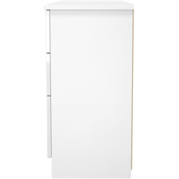 Crowndale Camden 6 Drawer White Gloss and White Kneehole Desk Ready Assembled - Size: 80 x 128 x 42cm - White Gloss & White - Wilko - thumbnail 5