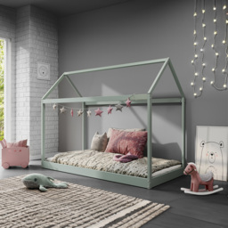 Home Detail Taylor Pastel Green Wooden Kids House Bed - Size: Single - Wilko - thumbnail 7