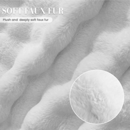 Sweet Dreams Alpine King Size White Faux Fur Fitted Sheet - Wilko - thumbnail 4