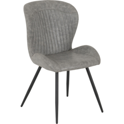 Seconique Quebec Set of 4 Grey PU Dining Chair - Wilko - thumbnail 4