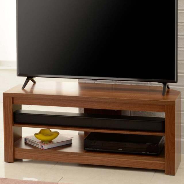 TTAP Memphis 2 Shelf Walnut TV Stand - Size: 14.4 x 120 x 39.5cm - Brown - Wilko - image 1