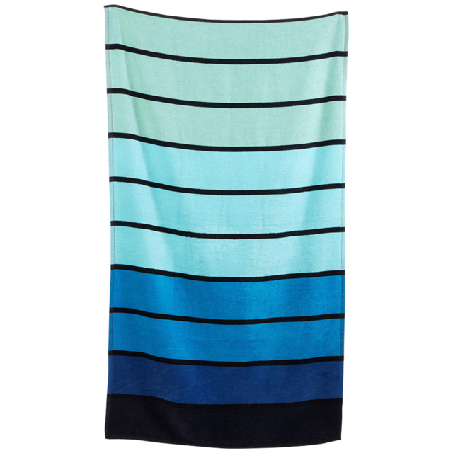 Rapport Home Ombre Stripes Beach Towel - Size: 85 x 160cm - Multi - Wilko - image 1