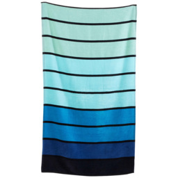 Rapport Home Ombre Stripes Beach Towel - Size: 85 x 160cm - Multi - Wilko - thumbnail 1