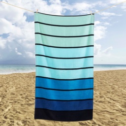 Rapport Home Ombre Stripes Beach Towel - Size: 85 x 160cm - Multi - Wilko - thumbnail 3