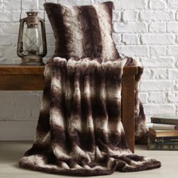 Bellissimo Chocolate Faux Fur Throw 200 x 220cm - Brown - Wilko - thumbnail 3