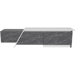 Decorotika Zonas 3 Door White and Black Marble Effect TV Unit - Size: 45 x 180 x 35cm - Multi - Wilko - thumbnail 3