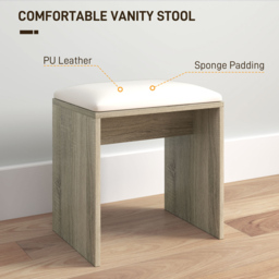 Portland Single Drawer Single Door 3 Shelf Dressing Table Set with Mirror - Size: 132 x 40 x 80cm - Brown - Wilko - thumbnail 6