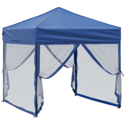 vidaXL 2 x 2m Blue Foldable Party Tent with Sidewalls - Wilko - thumbnail 4