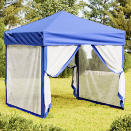 vidaXL 2 x 2m Blue Foldable Party Tent with Sidewalls - Wilko