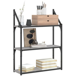 vidaXL 60 x 21 x 78.5cm 3-Tier Grey Wall Shelf - Size: 78.5 x 60 x 21cm - Wilko - thumbnail 4