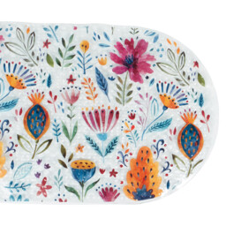 Floral Printed PVC Bath Mat - Mutlicolour - Wilko - thumbnail 3