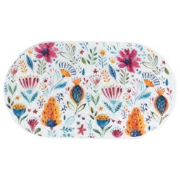 Floral Printed PVC Bath Mat - Mutlicolour - Wilko - thumbnail 1