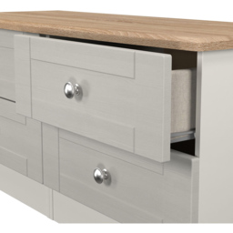 Crowndale Sussex 4 Drawer Grey Ash and Bardolino Oak Bed Box Ready Assembled - Grey Ash & Bardolino Oak - Wilko - thumbnail 7