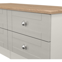 Crowndale Sussex 4 Drawer Grey Ash and Bardolino Oak Bed Box Ready Assembled - Grey Ash & Bardolino Oak - Wilko - thumbnail 6