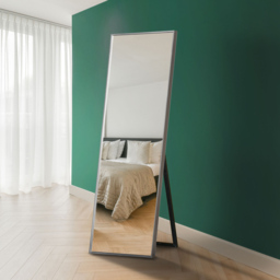 Silver Aluminium Cheval Mirror 170 x 58cm - MirrorOutlet - Wilko - thumbnail 3