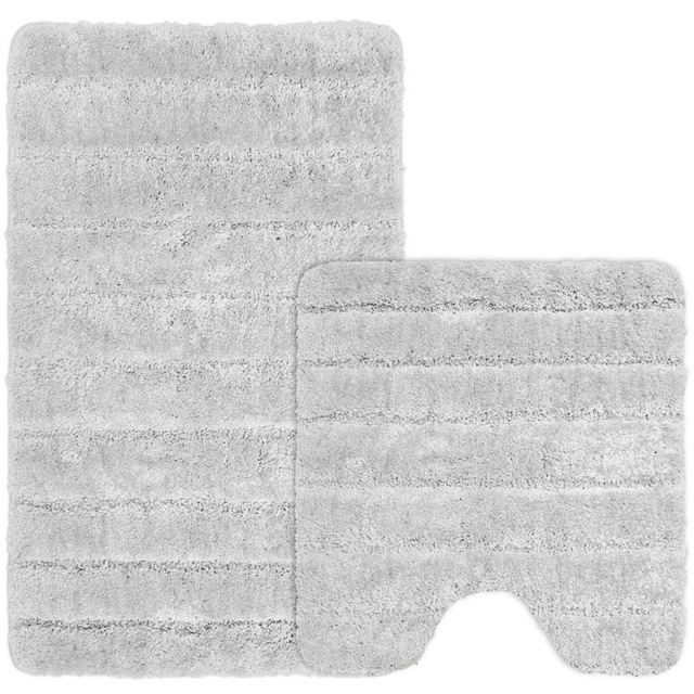 Velosso Lexington White Bath Mat Set - Size: 50 x 80 x 1cm - Wilko - image 1