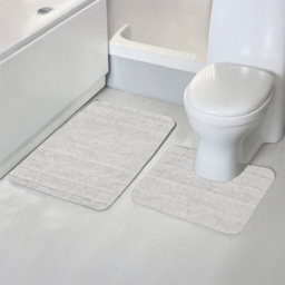 Velosso Lexington White Bath Mat Set - Size: 50 x 80 x 1cm - Wilko - thumbnail 3