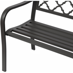 Outsunny 2 Seater Brown Cast Iron Antique Garden Bench with Armrest - Wilko - thumbnail 4