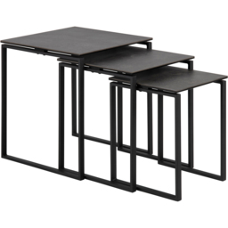 Florence Katrine Black Ceramic Nest of Tables Set of 3 - Furniture To Go - Wilko - thumbnail 3