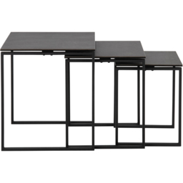 Florence Katrine Black Ceramic Nest of Tables Set of 3 - Furniture To Go - Wilko - thumbnail 4