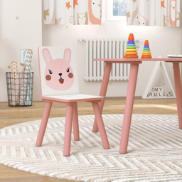Playful Haven 3 Piece Pink Kids Table and Chair Set - Size: 60 x 60 x 44cm - Wilko - thumbnail 3
