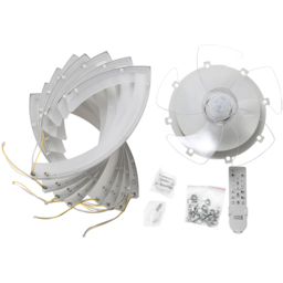 Living and Home White Flower Shaped LED Ceiling Mount Fan Light with 6 Speeds 34 inch - Size: 16 x 87 x 87cm - Wilko - thumbnail 6