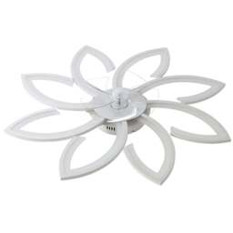 Living and Home White Flower Shaped LED Ceiling Mount Fan Light with 6 Speeds 34 inch - Size: 16 x 87 x 87cm - Wilko - thumbnail 1