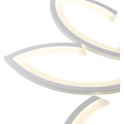 Living and Home White Flower Shaped LED Ceiling Mount Fan Light with 6 Speeds 34 inch - Size: 16 x 87 x 87cm - Wilko - thumbnail 4
