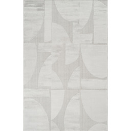 Desire Rugs Hamilton Silver Abstract Motif Rug 80 x 150cm - Size: 150 x 80 x 1.3cm - Wilko