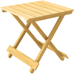 Outsunny Folding Garden Table Nature Wood Finish - Size: 40 x 43 x 40cm - Yellow - Wilko - thumbnail 3