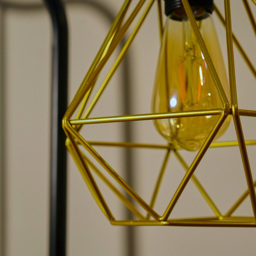ValueLights Diablo Gold Painted Industrial Wire Frame Pendant Lamp Shade - Size: 23 x 20 x 20cm - Wilko - thumbnail 5